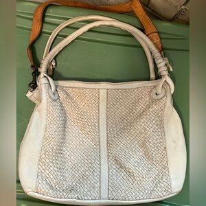Sundance Cream and Tan Shoulder Bag